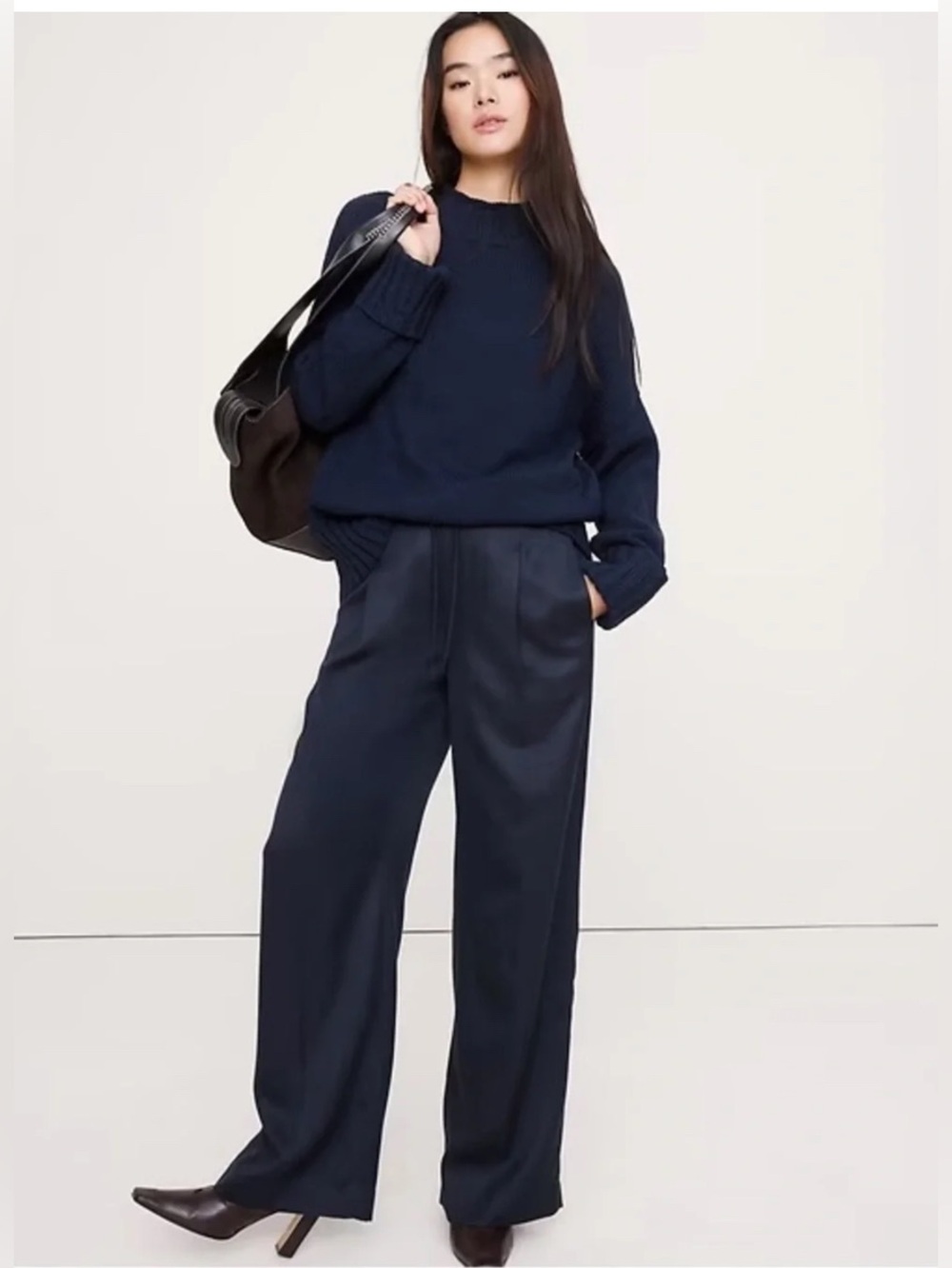 BANANA REPUBLIC HIGH-RISE WIDE-LEG DRAPEY TENCEL™ PULL-ON PANT